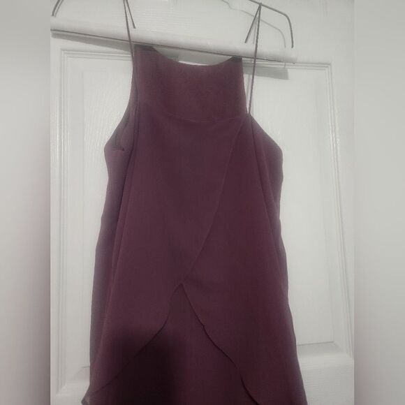 NWT BCBGeneration L Dstyeggplt Spagetti Straps Ruffle Flying Women’s Minidress - Picture 8 of 12